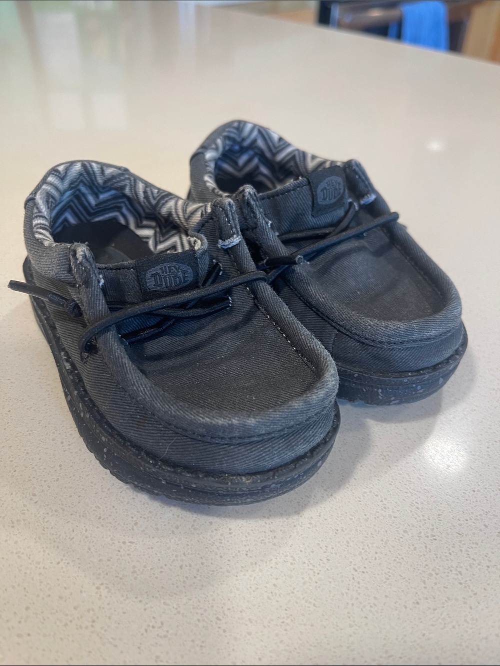 Hey Dude Kids Charcoal Canvas Shoes